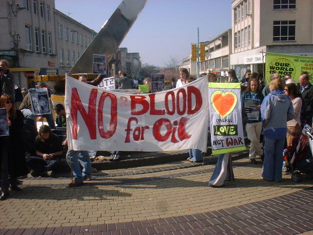 lunchtime protest in Plymouth