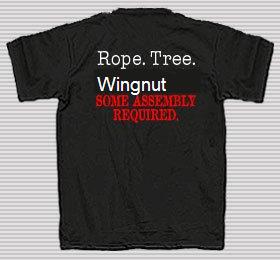 rope. tree. wingnut. Some assembly required.