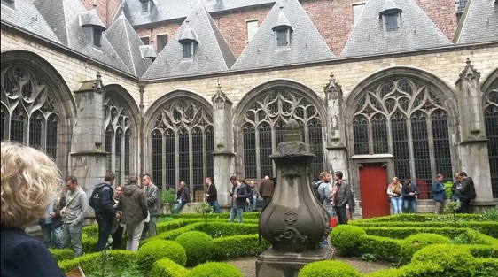 the abbey garden at the beer festival