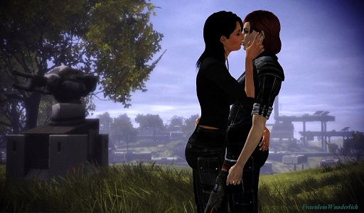 Ashley and Femshep on Horizon. By FraeuleinWunderlich