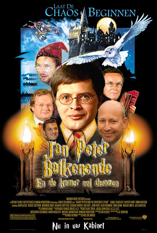 Balkenende as Harry Potter in a fake movie poster