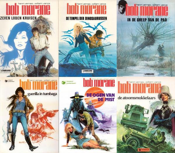 A selection of William Vance drawn Bob Morane covers
