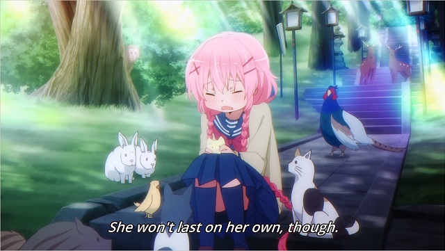 Comic Girls: the animals come to comfort her