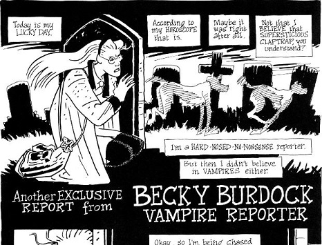 Becky Burdock, Vampire Reporter from Jack Staff #7