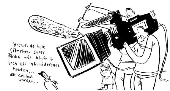 Michiel Pol draws about his experiences with a tv crew