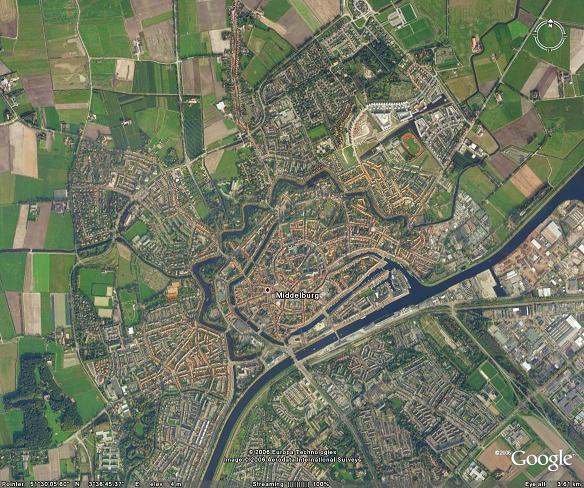 aerial picture of Middelburg taken from Google Earth