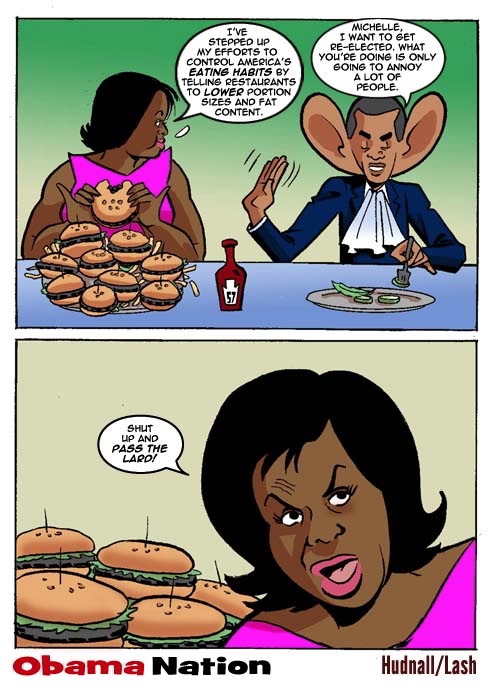 What Barack and Michelle Obama look like according to Hudnall and Lash