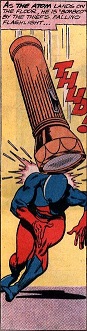 The Atom gets bonked on his head more than Hal Jordan