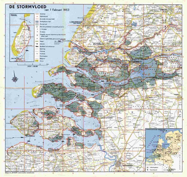 a map of the area hit by the flood