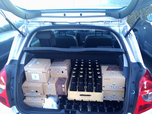 a boot full of Westvleteren beer