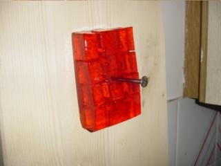 jelly nailed to a wall