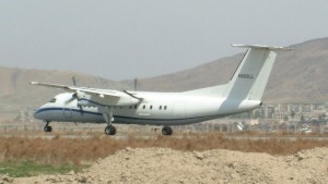 picture of the DHC-8 N505LL taken in Afghanistan in 2002