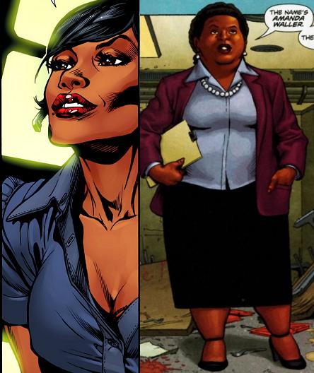 new Amanda Waller, left and the real one on the right