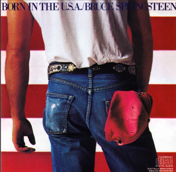 Cover of Born in the USA with the Springsteen butt