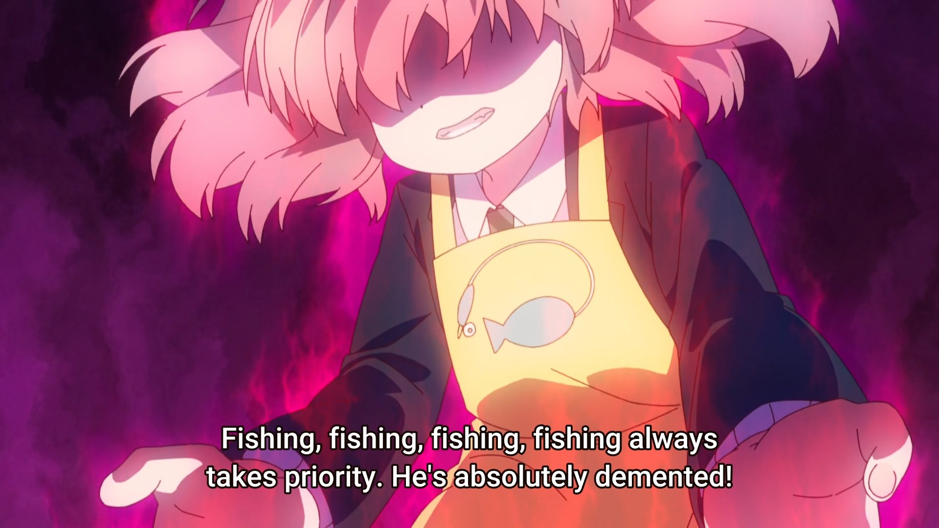 Koi on a rant about how her father only cares for fishing