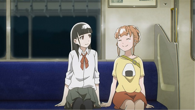 Sora yori mo Tooi Basho: Shirase and Hinata share a moment